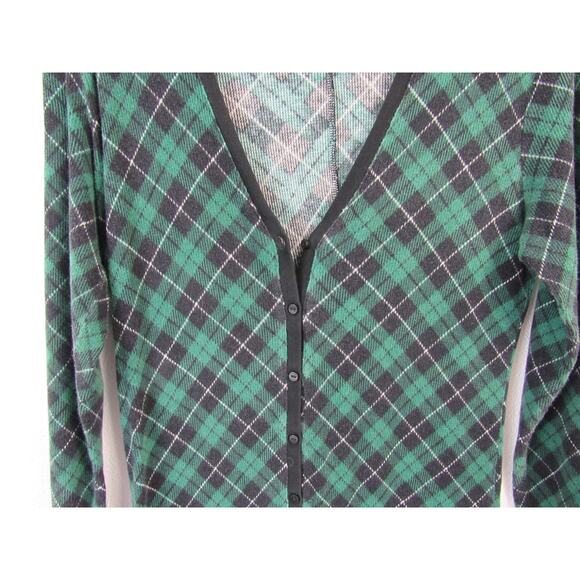 Victoria’s Secret Thermal Long One Piece Onesie Pajama Size Medium Spruce Plaid - Picture 5 of 7
